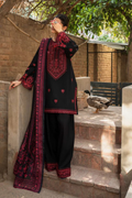 3 Piece Unstitched Fully Embroidered Dhanak suit