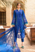 MB 2590-3 Piece Embroidered Lawn Shirt with Embroidered Organza Dupatta