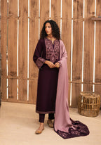 RP 605-3 Piece - Unstitched Embroidered Dhanak Fabric