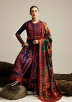 HR 570-3 Piece - Unstitched Heavy Embroidered Dhanak Fabric