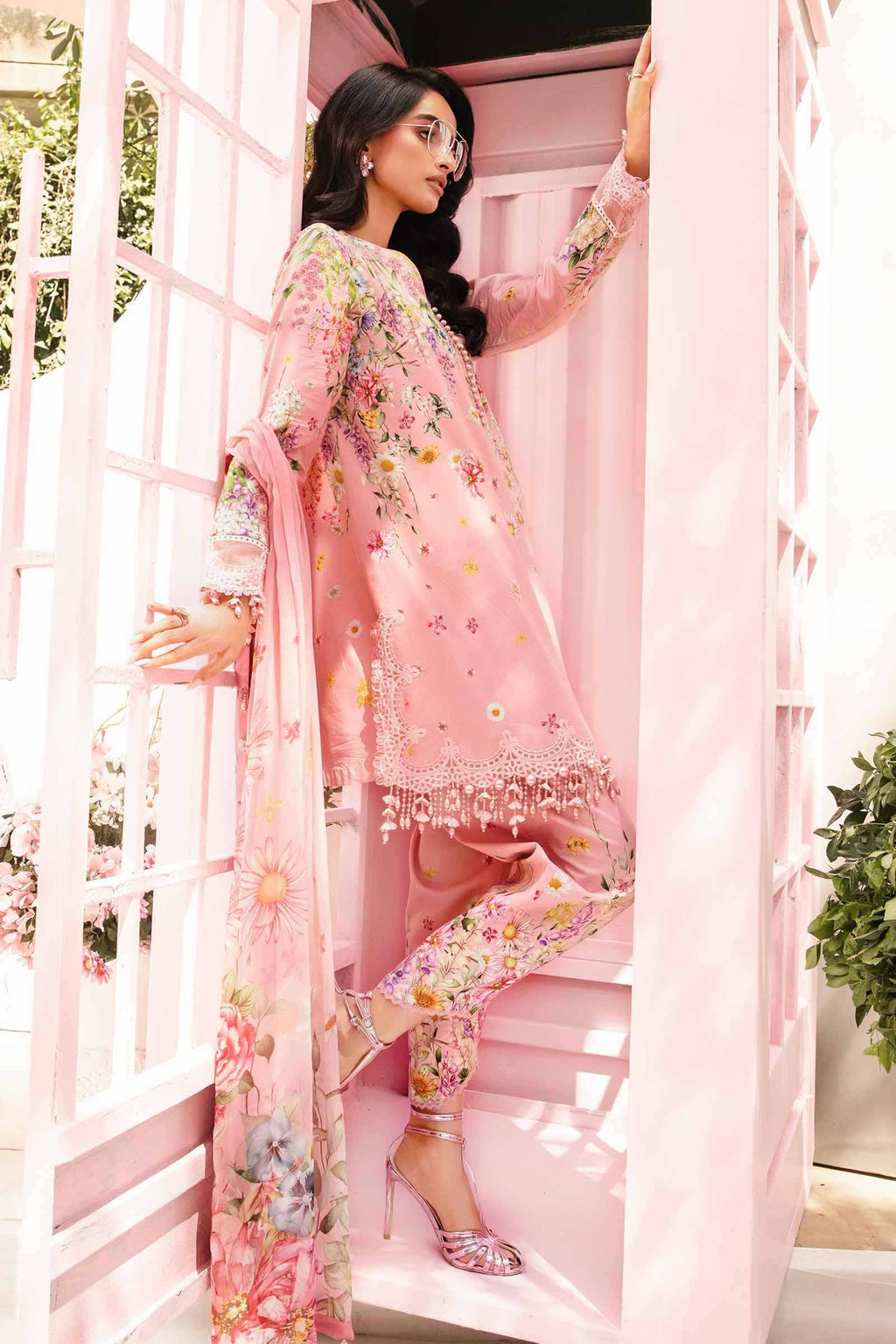 MB 512A-3Pc Digital Printed Lawn Shirt with Printed Chifoon Dupatta