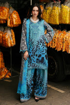 3 Piece Unstitched Digital Printed Khaddar Suit With Embroidered Laces