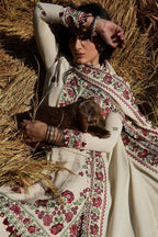 AJ 630-3 Piece Unstitched Fully Embroidered Dhanak Suit