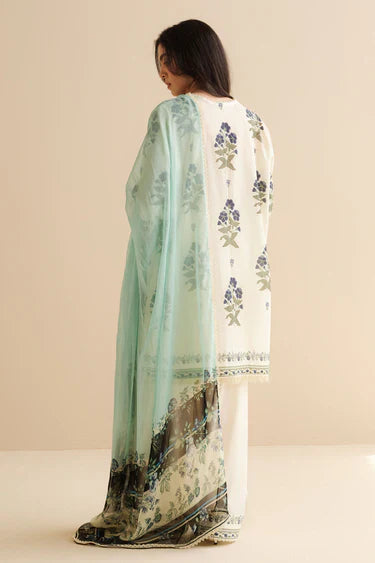 CO 492-3Pc Digital Printed Lawn Shirt with Printed Dupatta