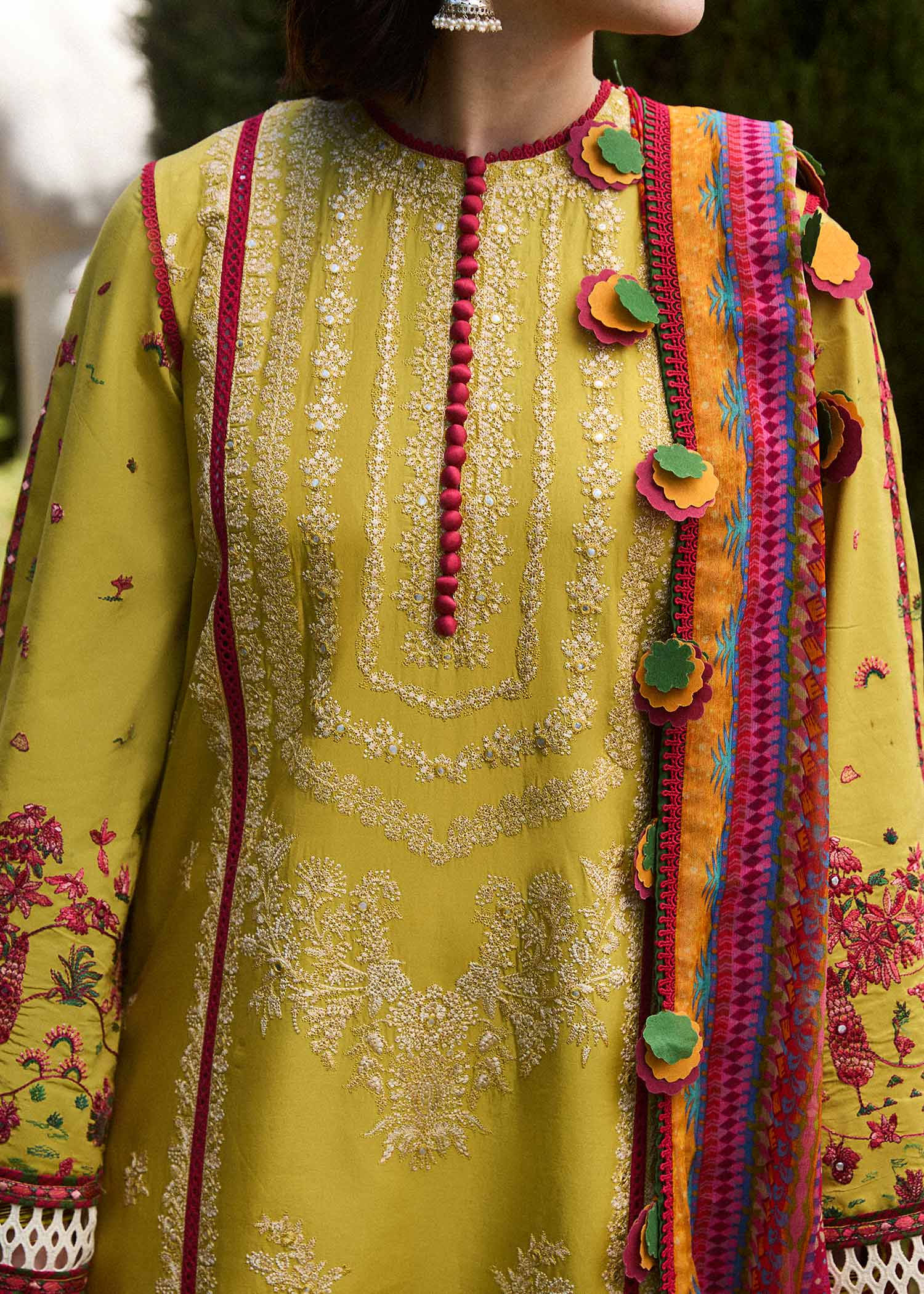 HR 110-3 Piece Unstitched Fully Embroidered Dhanak Suit