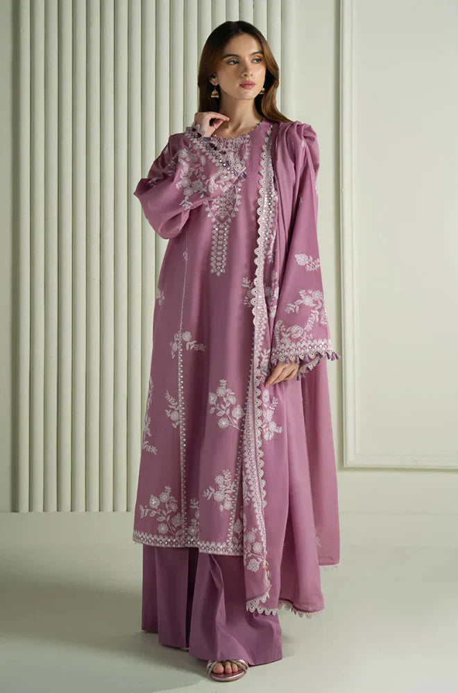 CS 900-3 Piece Unstitched Fully Embroidered Dhanak Suit