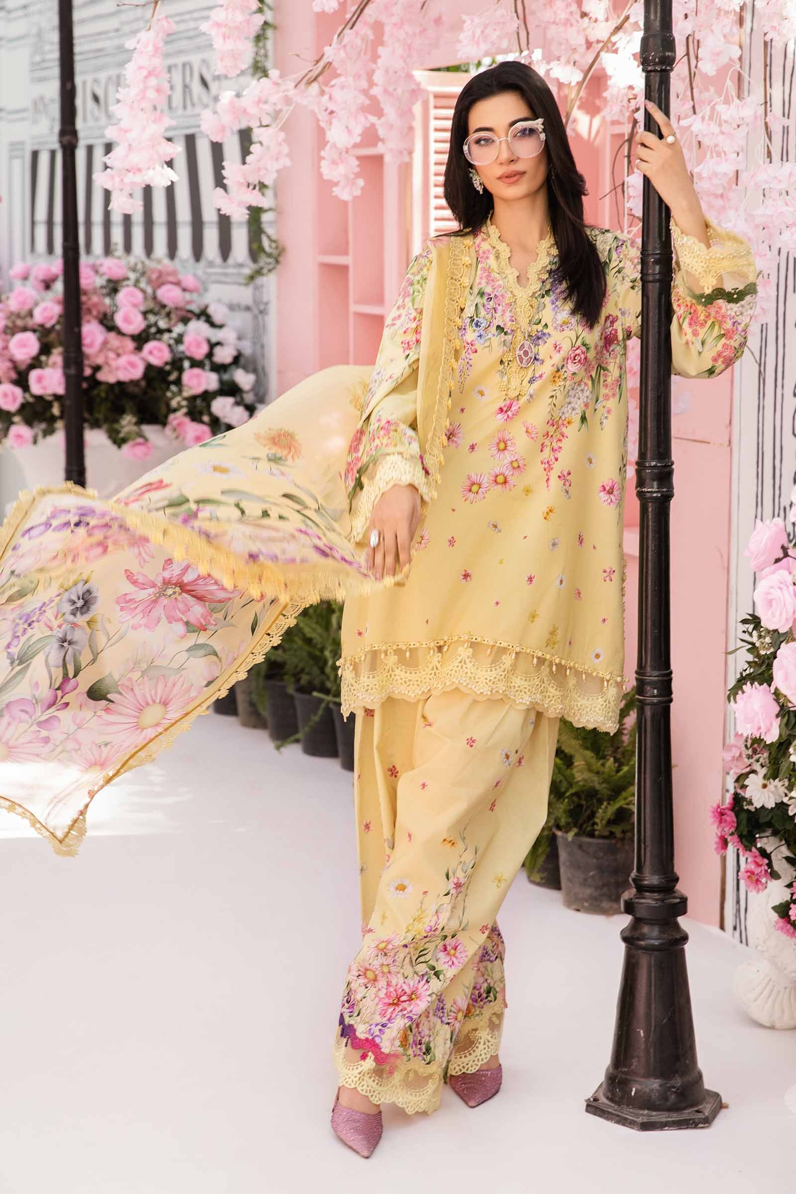 MB 512B-3Pc Digital Printed Lawn Shirt with Printed Chifoon Dupatta
