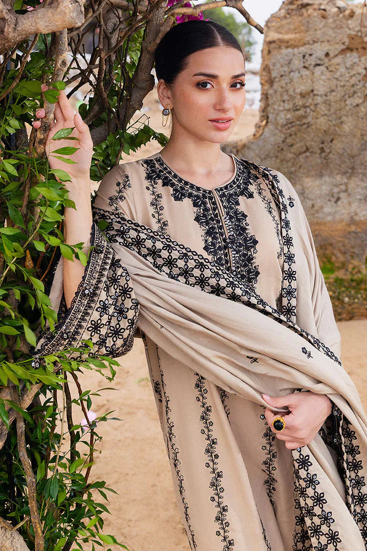 3 Piece Unstitched Fully Embroidered Dhanak Suit