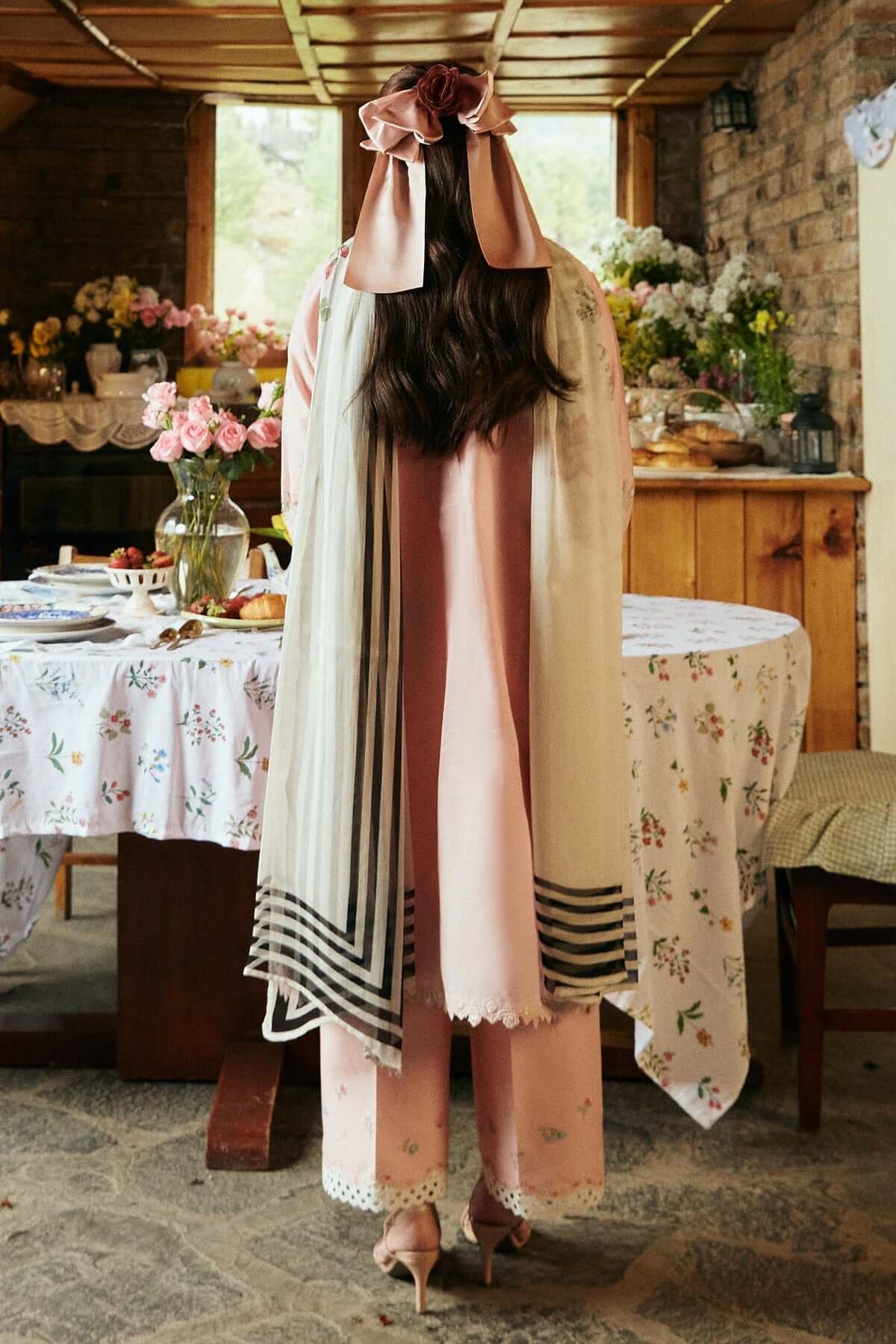 ZS 2620-3 Piece Unstitched Heavy Embroidered Lawn Suit ( Printed Poly Lawn Dupatta )