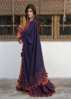 MB 610-3 Piece Unstitched Fully Embroidered Dhanak Suit