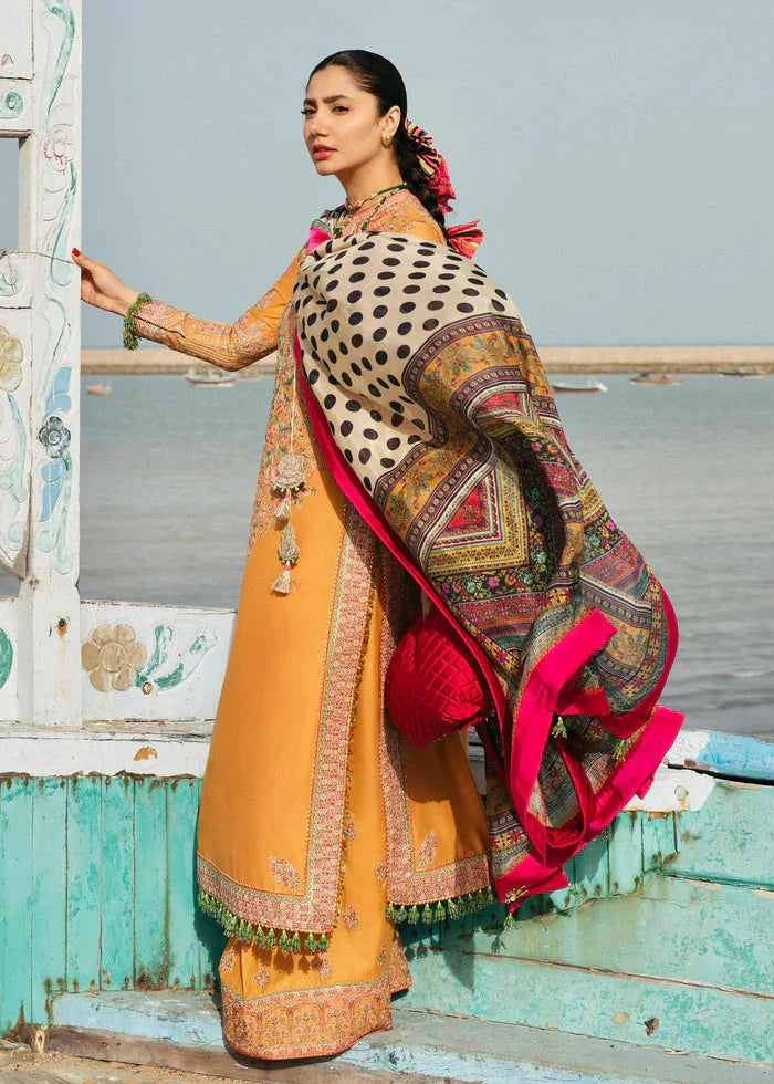 HR 920-3 Piece Unstitched Fully Embroidered Dhanak Suit