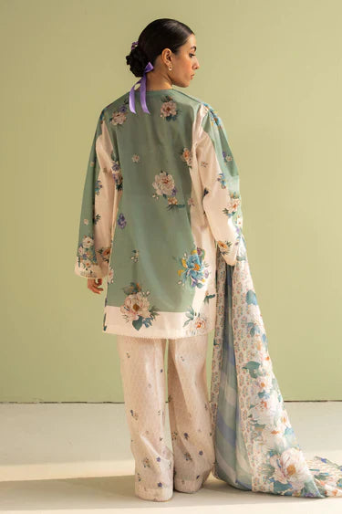 CO 496-3Pc Digital Printed Lawn Shirt with Printed Dupatta