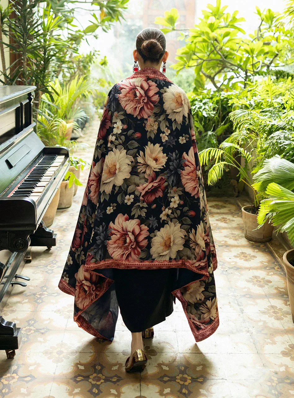 3 Piece Unstitched Fully Embroidered Dhanak Suit