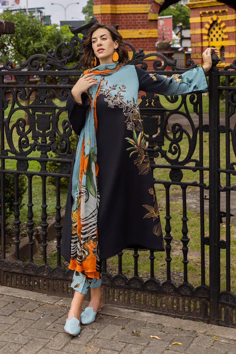 LD 486-3Pc Digital Printed Lawn Shirt with Printed Dupatta