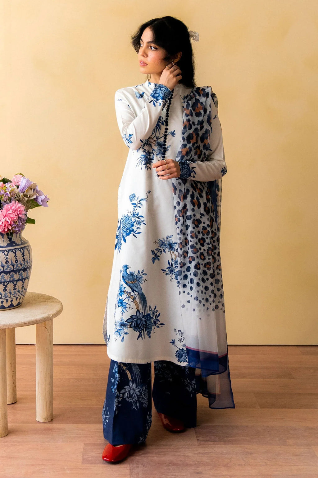 CO 488-3Pc Digital Printed Lawn Shirt with Printed Dupatta