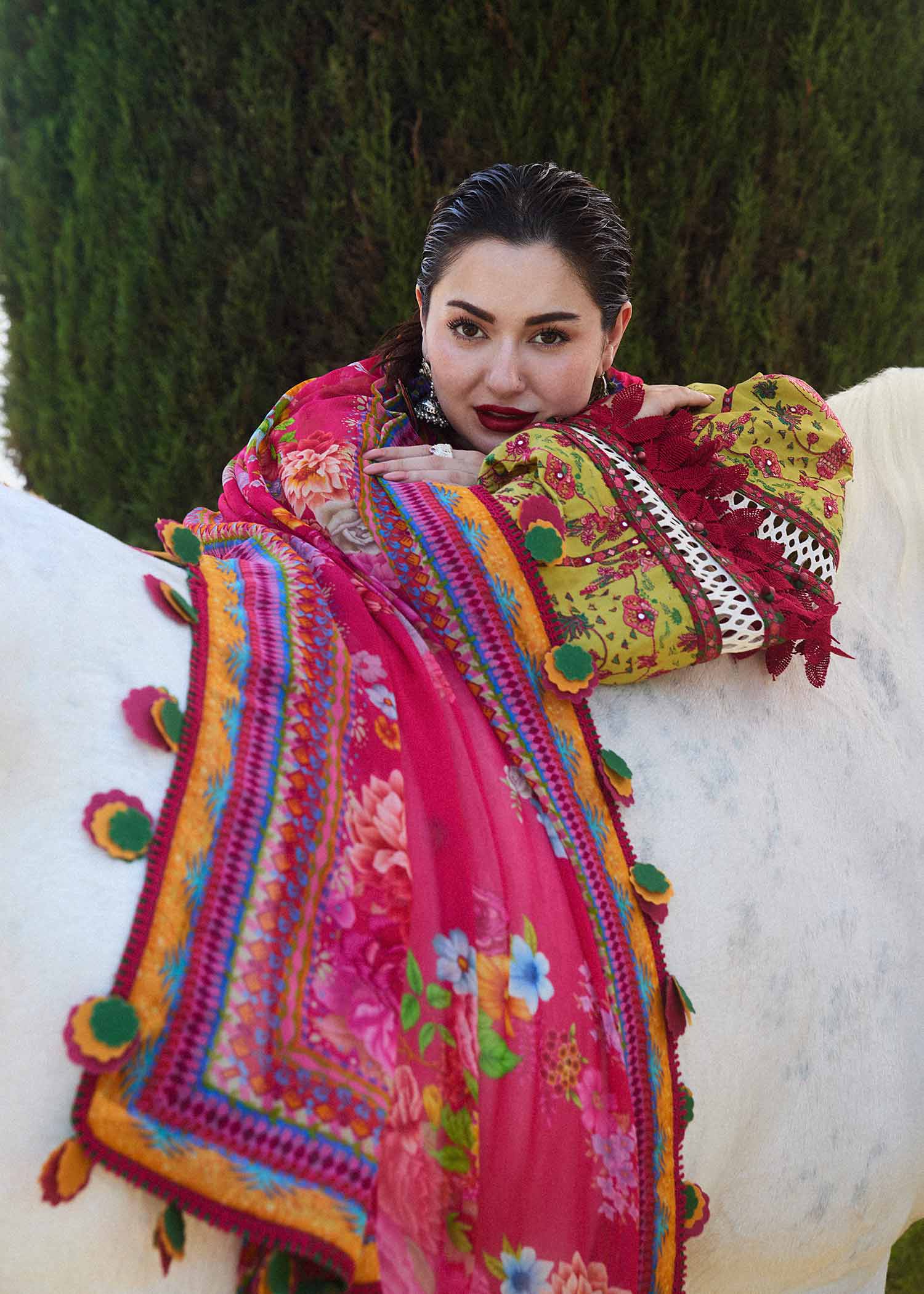 HR 110-3 Piece Unstitched Fully Embroidered Dhanak Suit