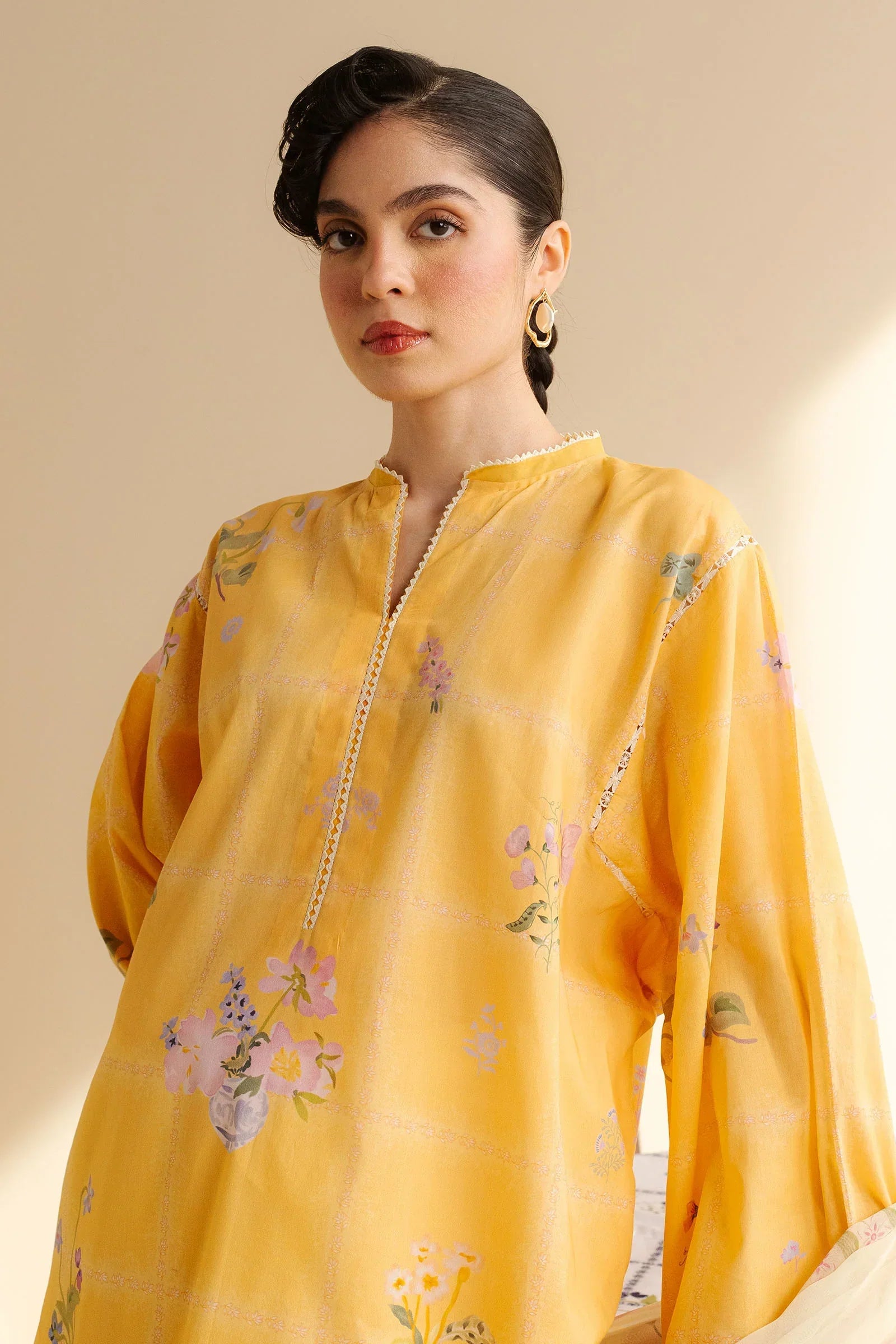 CO 508-3Pc Digital Printed Lawn Shirt with Printed Dupatta