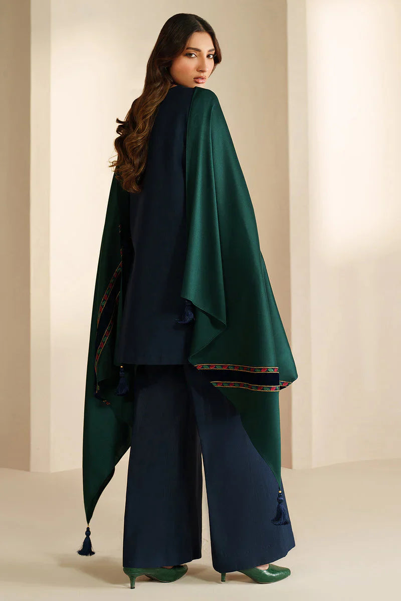 SP 155-3 Piece Unstitched Fully Embroidered Dhanak Suit