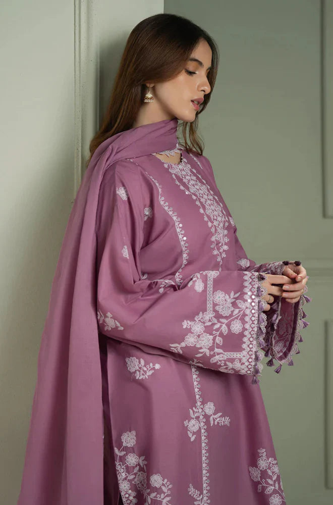 CS 900-3 Piece Unstitched Fully Embroidered Dhanak Suit