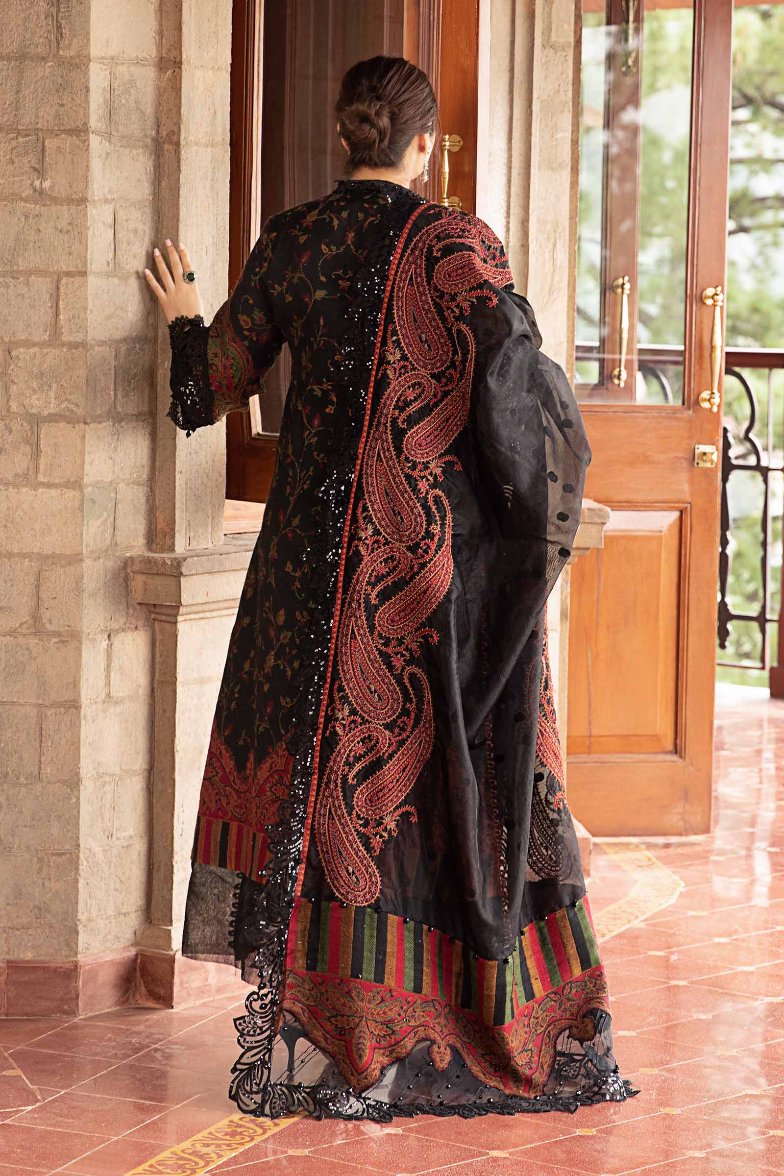 MB 450-3 Piece Unstitched Digital Printed Embroidered Lawn Suit ( Printed Poly Lawn Dupatta )