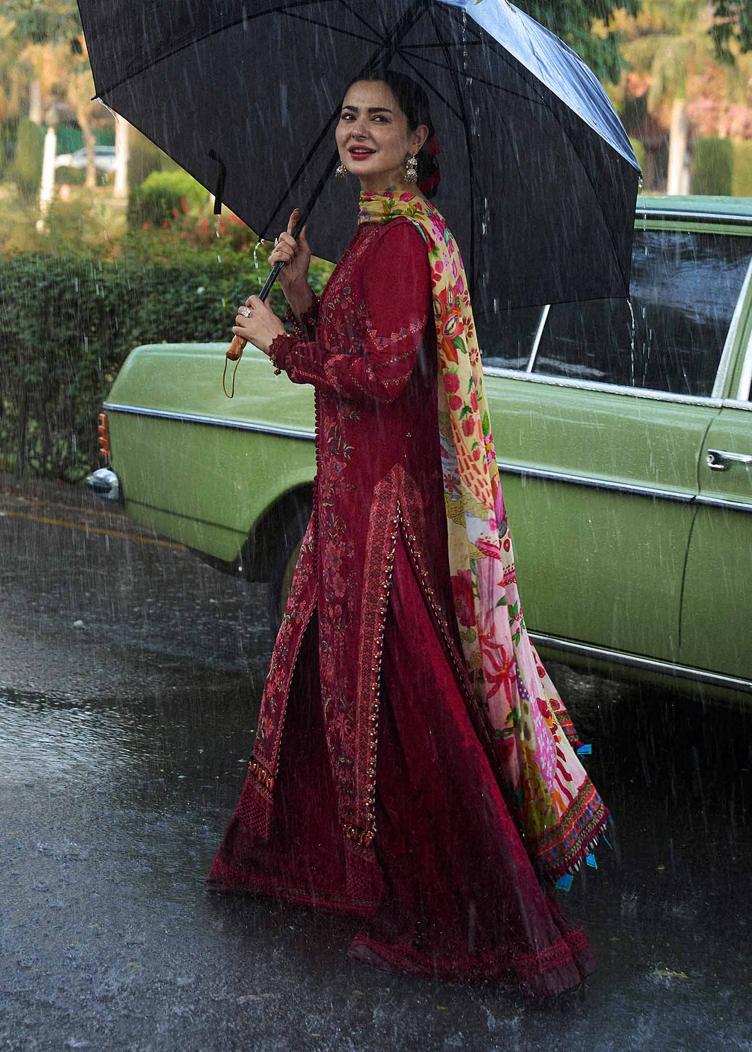 MB 550 - 3 Pcs Unstitched Heavy Embroidered Dhanak Suit with Premium Quality Wool Shawl