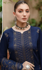 BR 605-3 Piece Unstitched Heavy Embroidered Karandi Dhanak Wool Suit Heavy Embroidered Karandi Dhanak Shawl