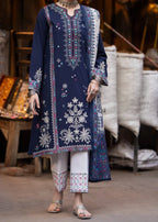 AK 905-3 Piece Unstitched Fully Embroidered Dhanak Suit
