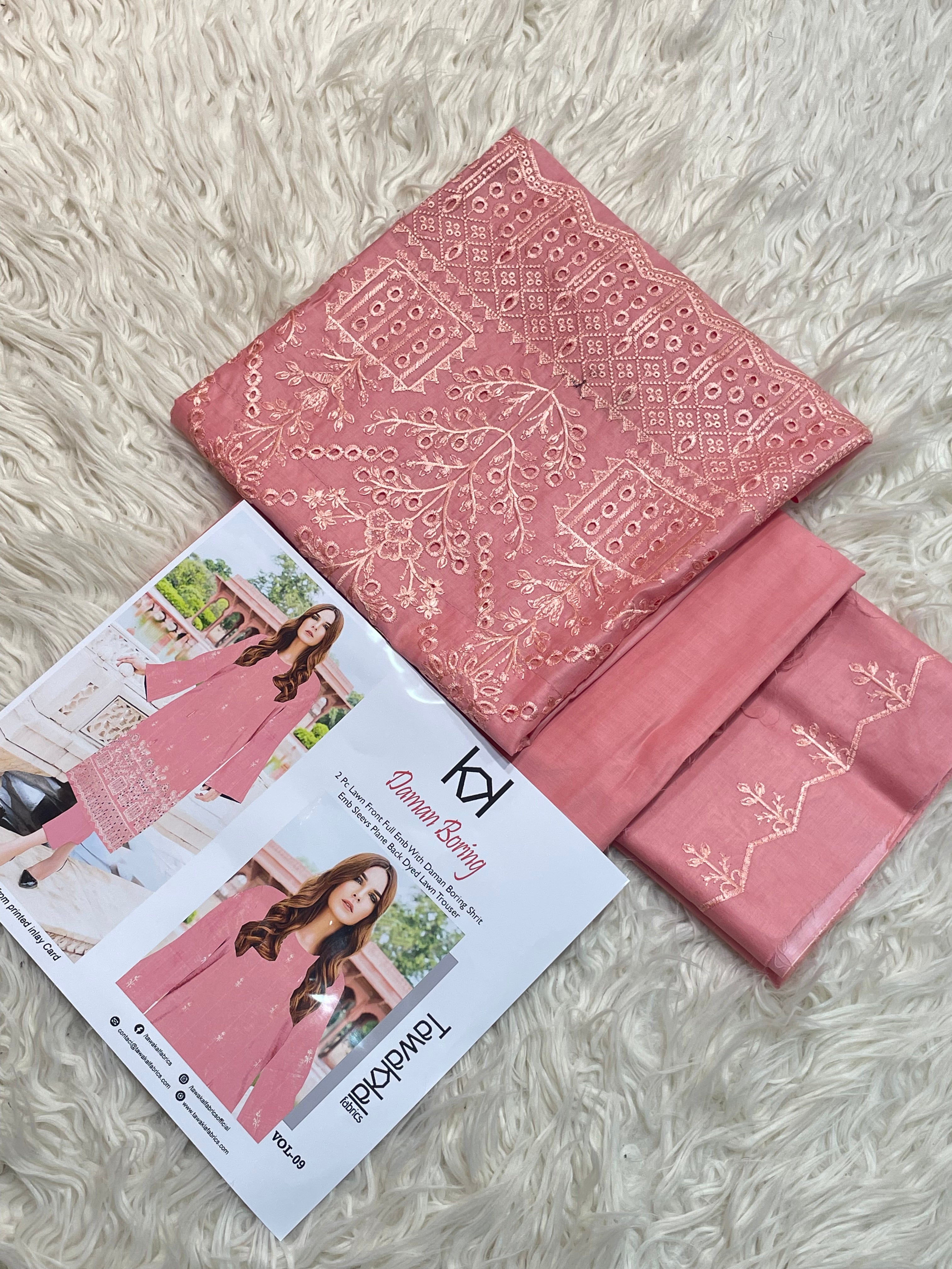 Tawakkal 2Pc Lawn Boring Embroidery Suit