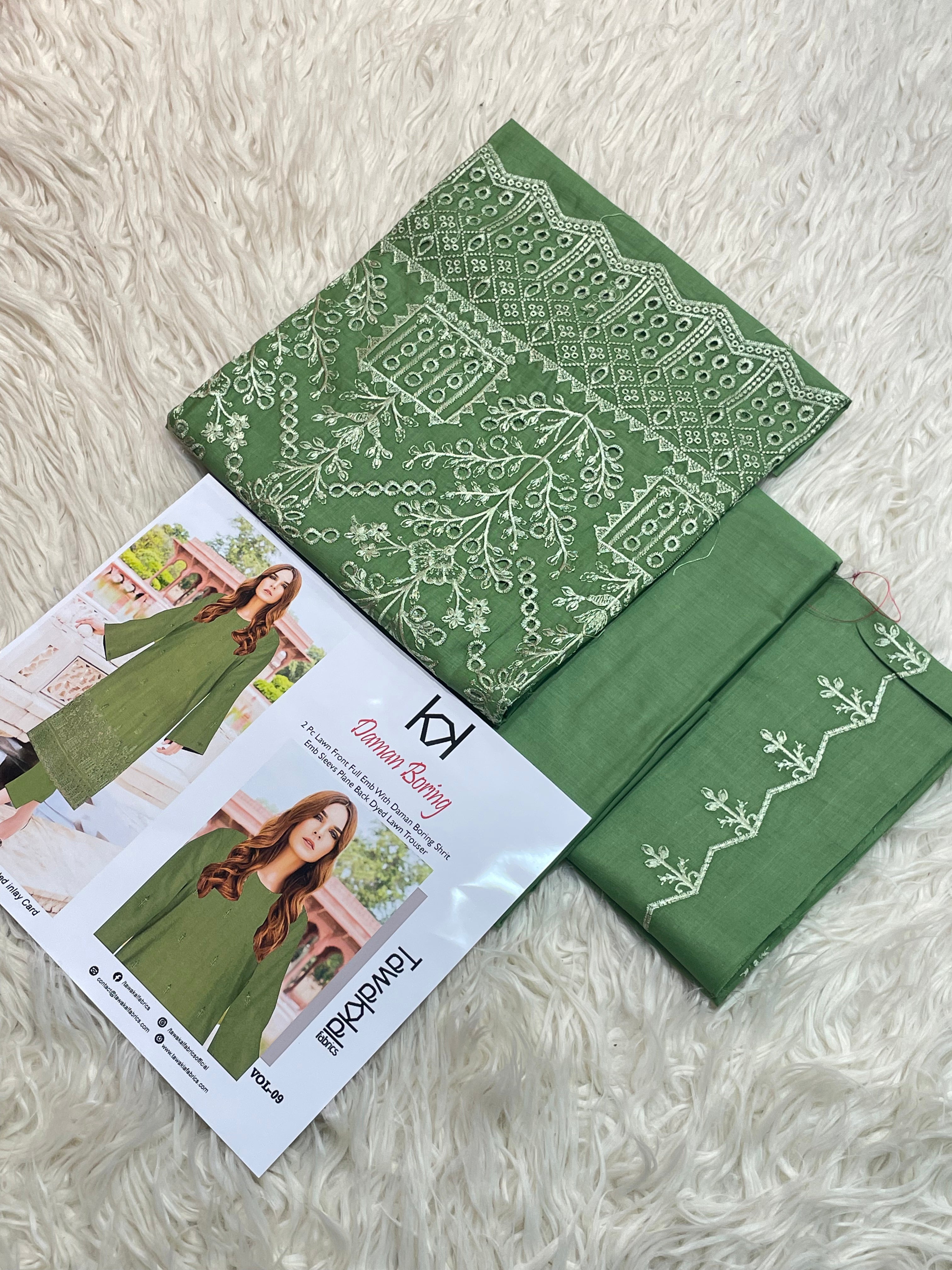 Tawakkal 2Pc Lawn Boring Embroidery Suit