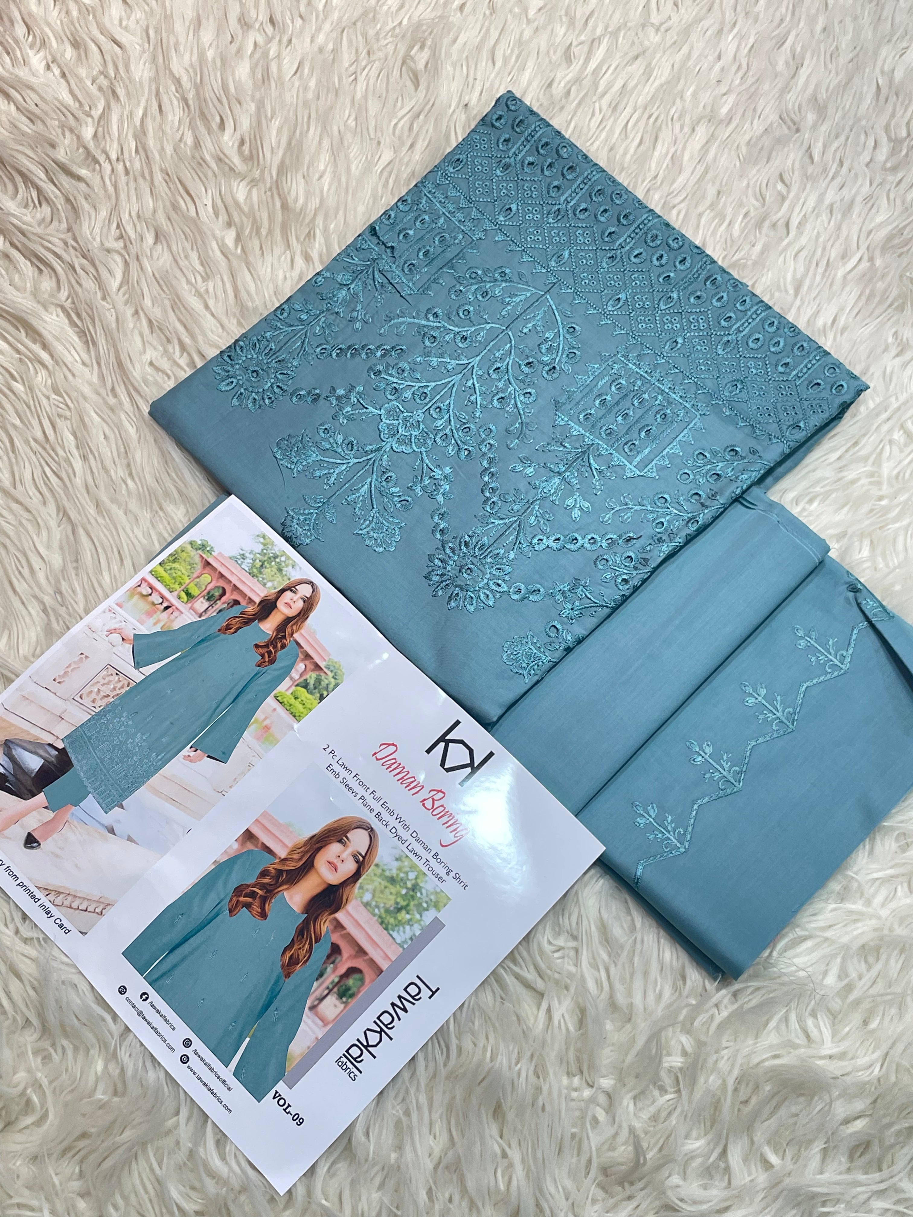 Tawakkal 2Pc Lawn Boring Embroidery Suit