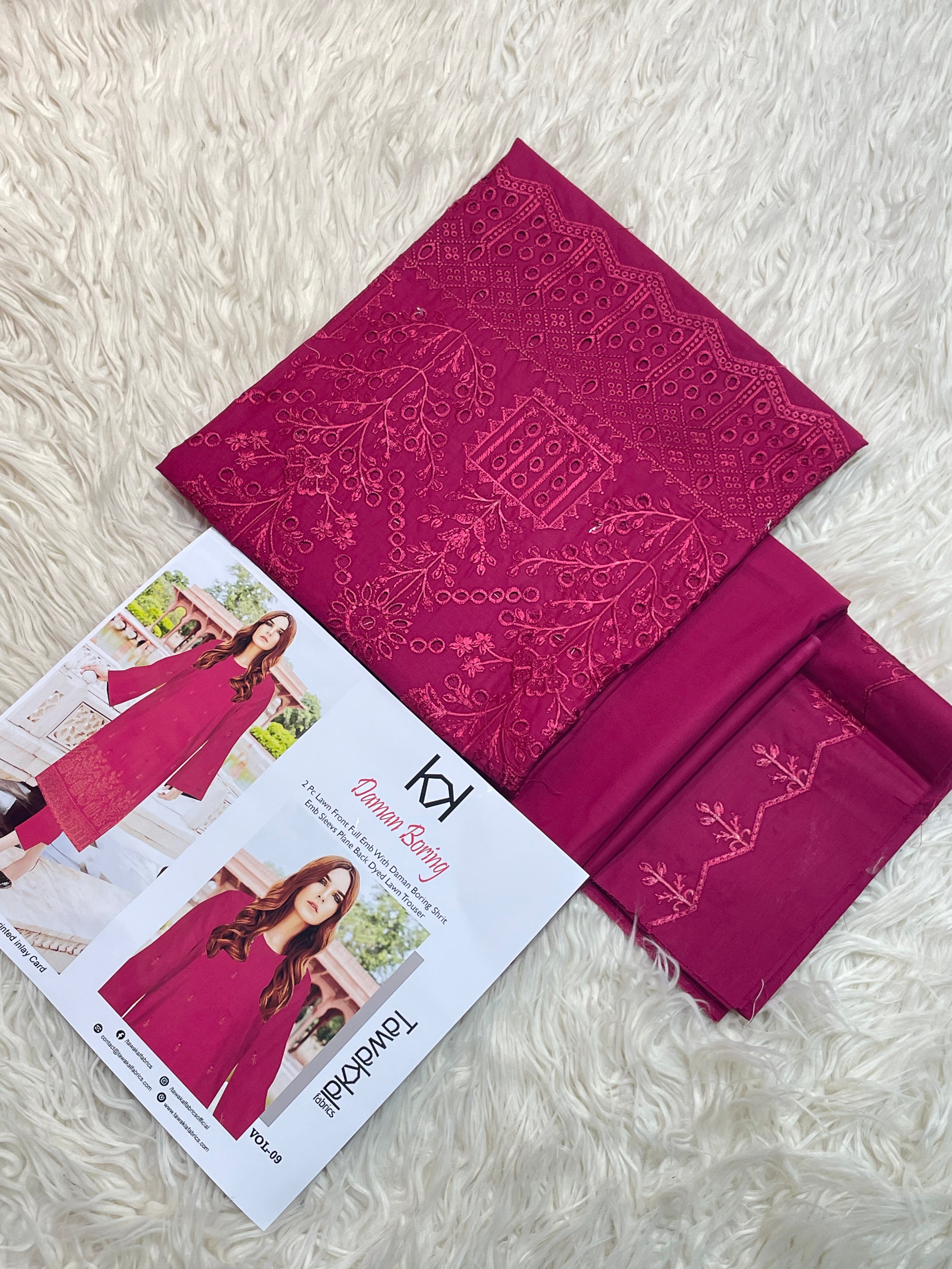 Tawakkal 2Pc Lawn Boring Embroidery Suit