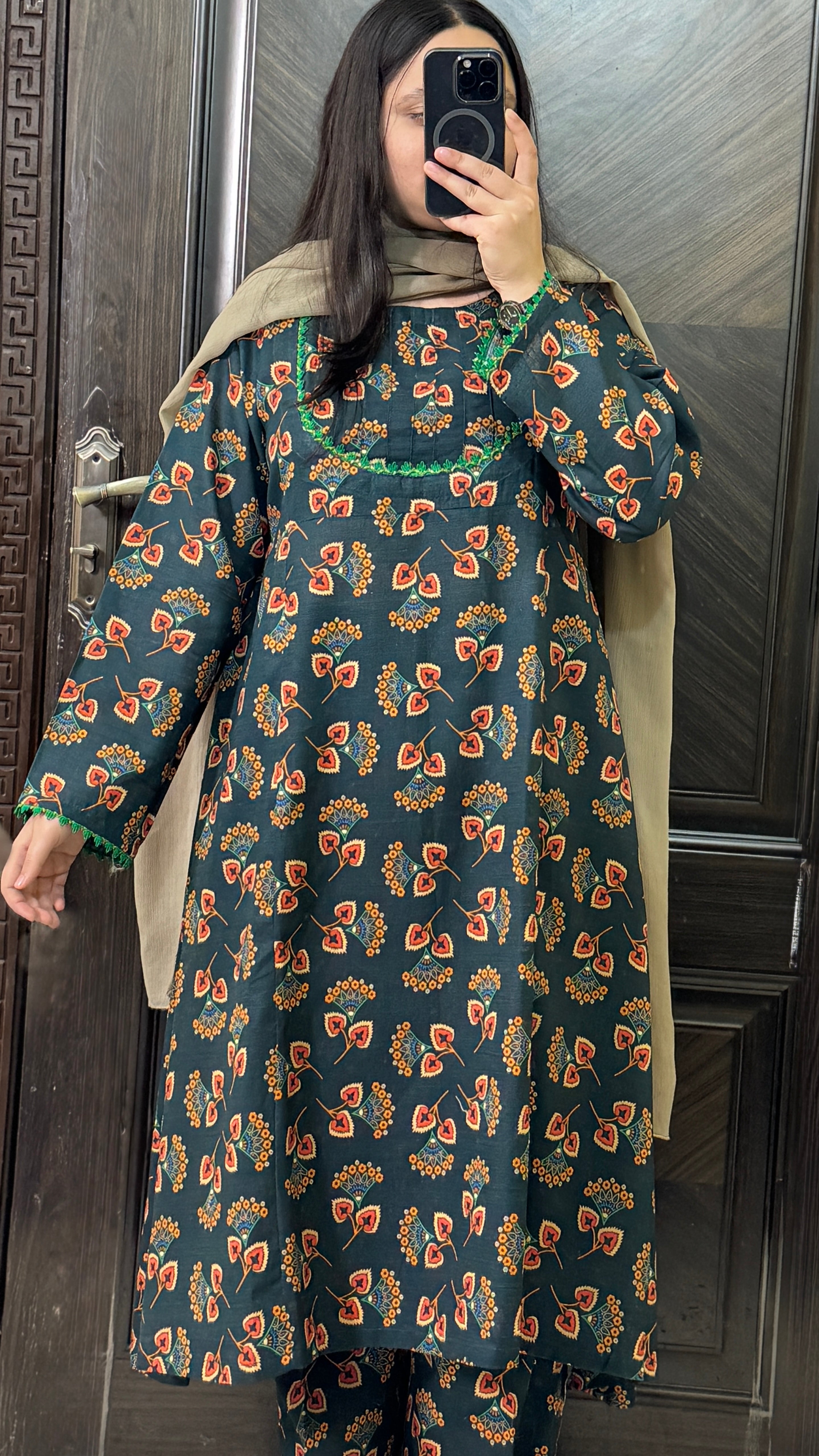 2 Piece - Printed Light Khaddar Stitched Suit