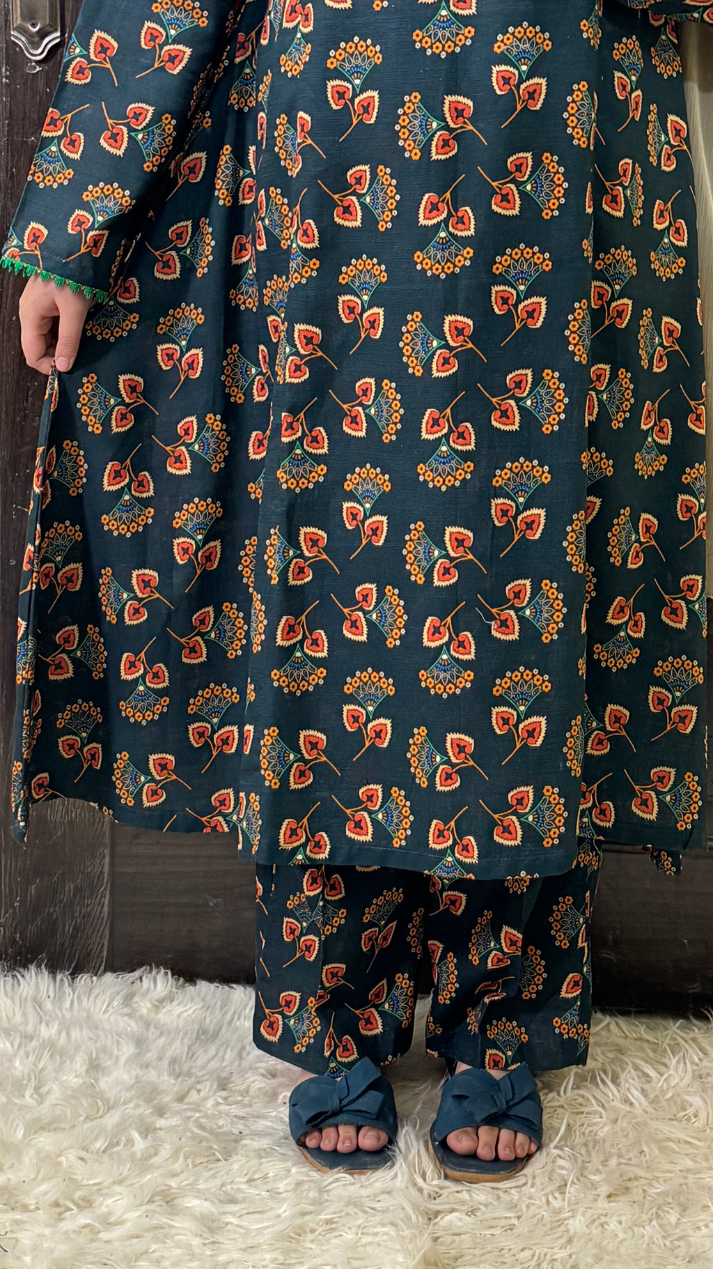 2 Piece - Printed Light Khaddar Stitched Suit