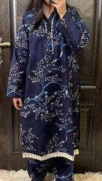 2 Piece - Printed Light Khaddar Stitched Suit