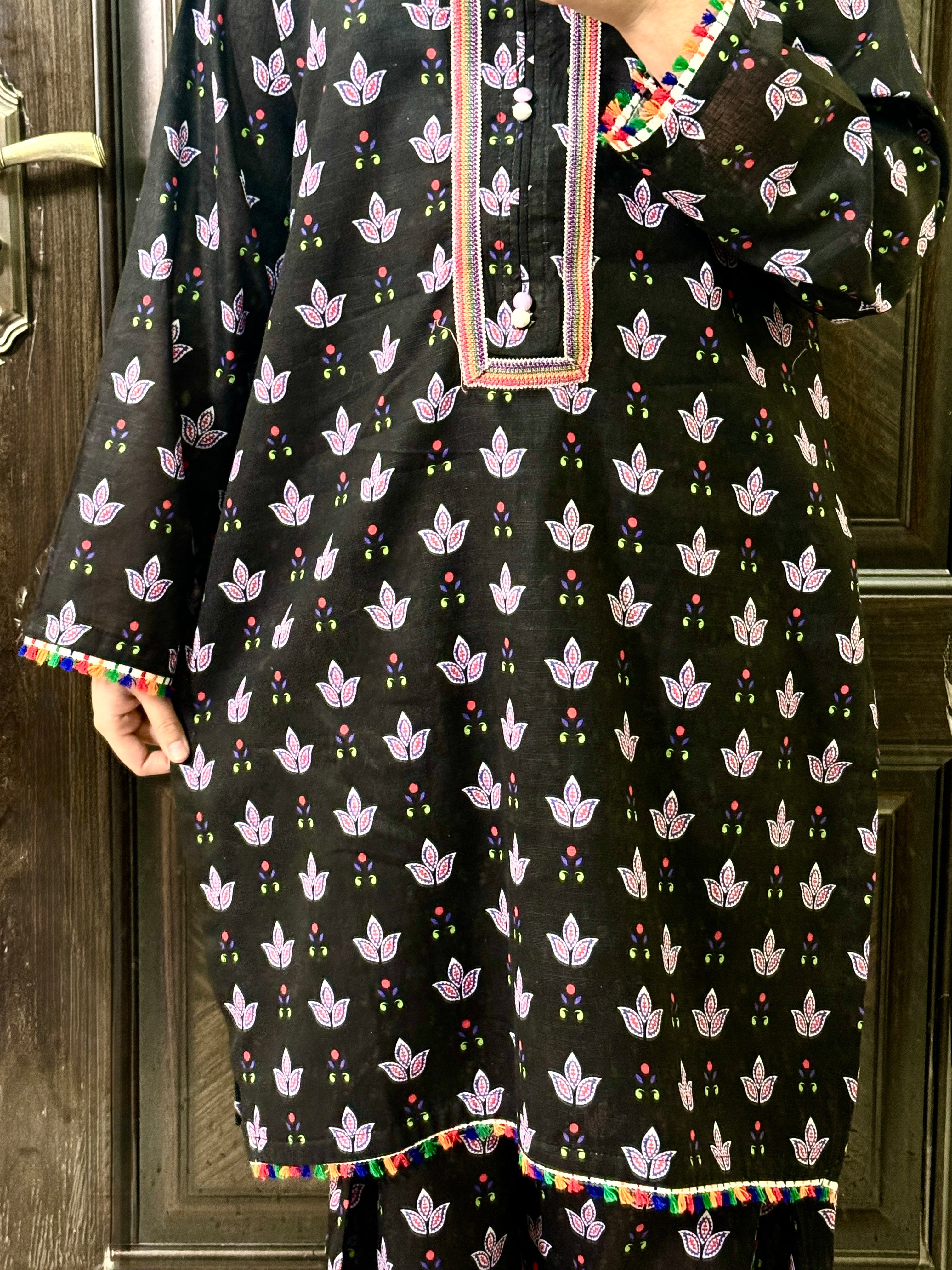 2 Piece - Printed Light Khaddar Stitched Suit