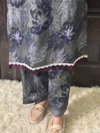 2 Piece - Printed Light Khaddar Stitched Suit