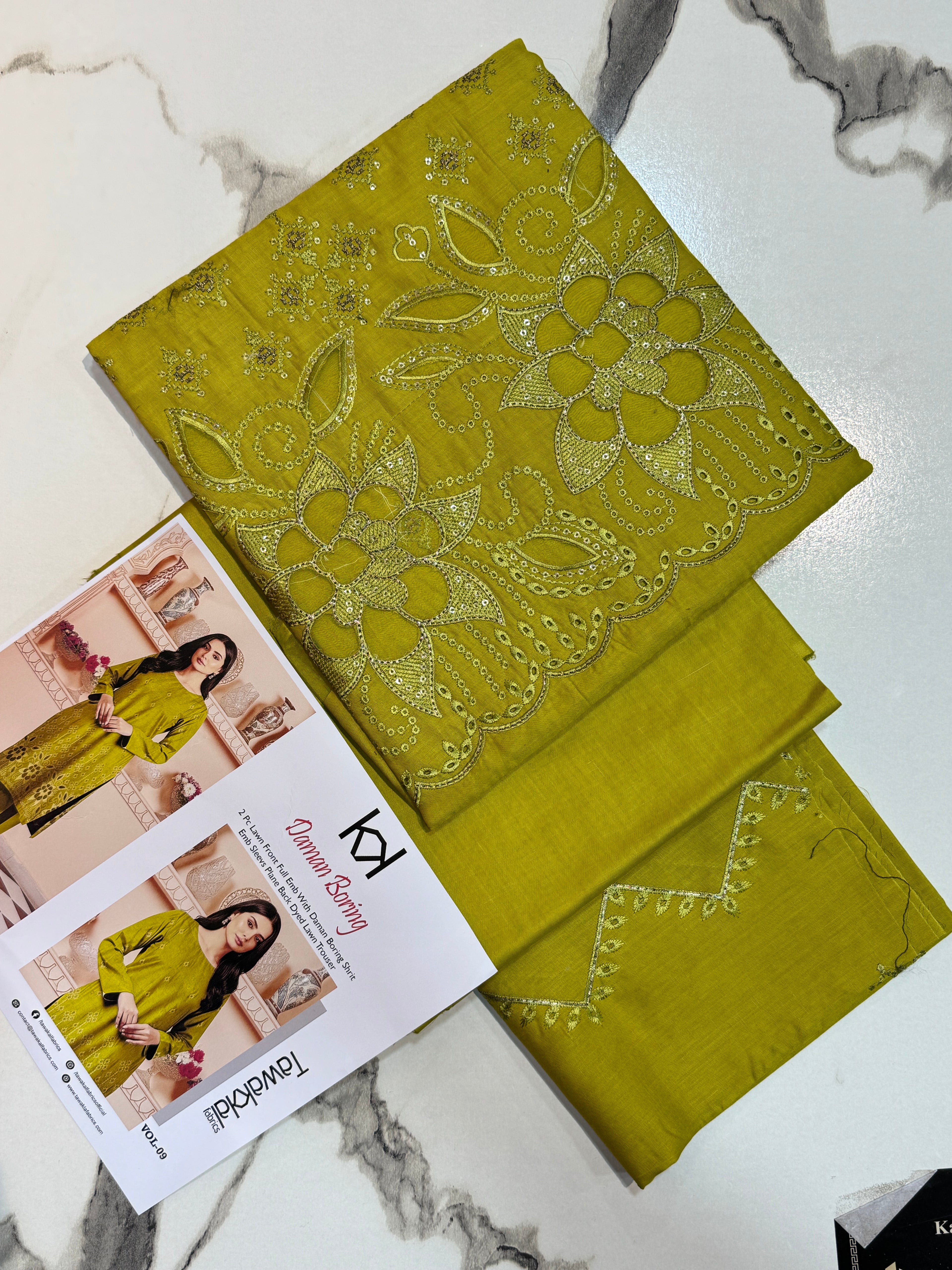 Tawakkal 2Pc Lawn Boring Embroidery Suit