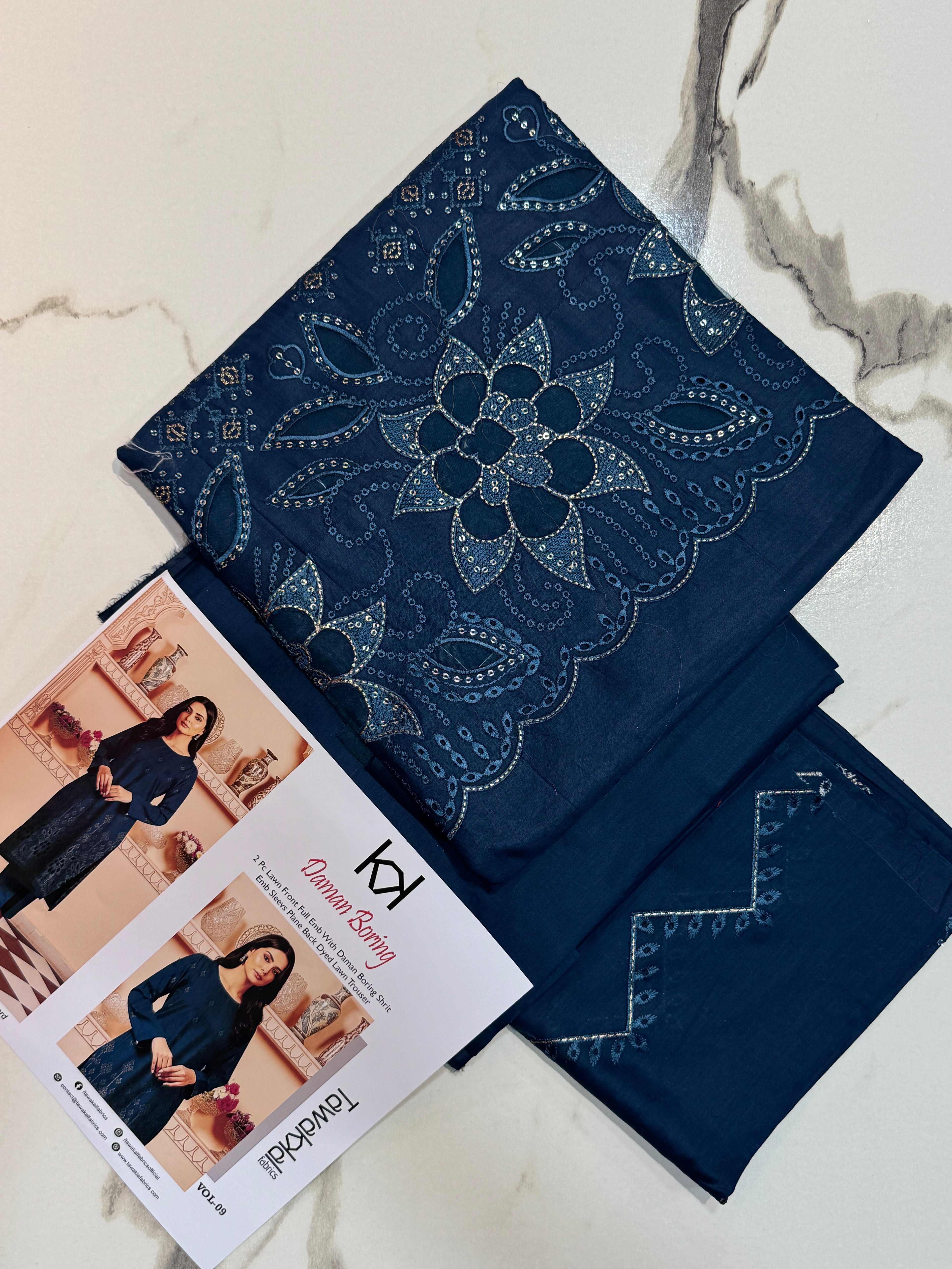 Tawakkal 2Pc Lawn Boring Embroidery Suit