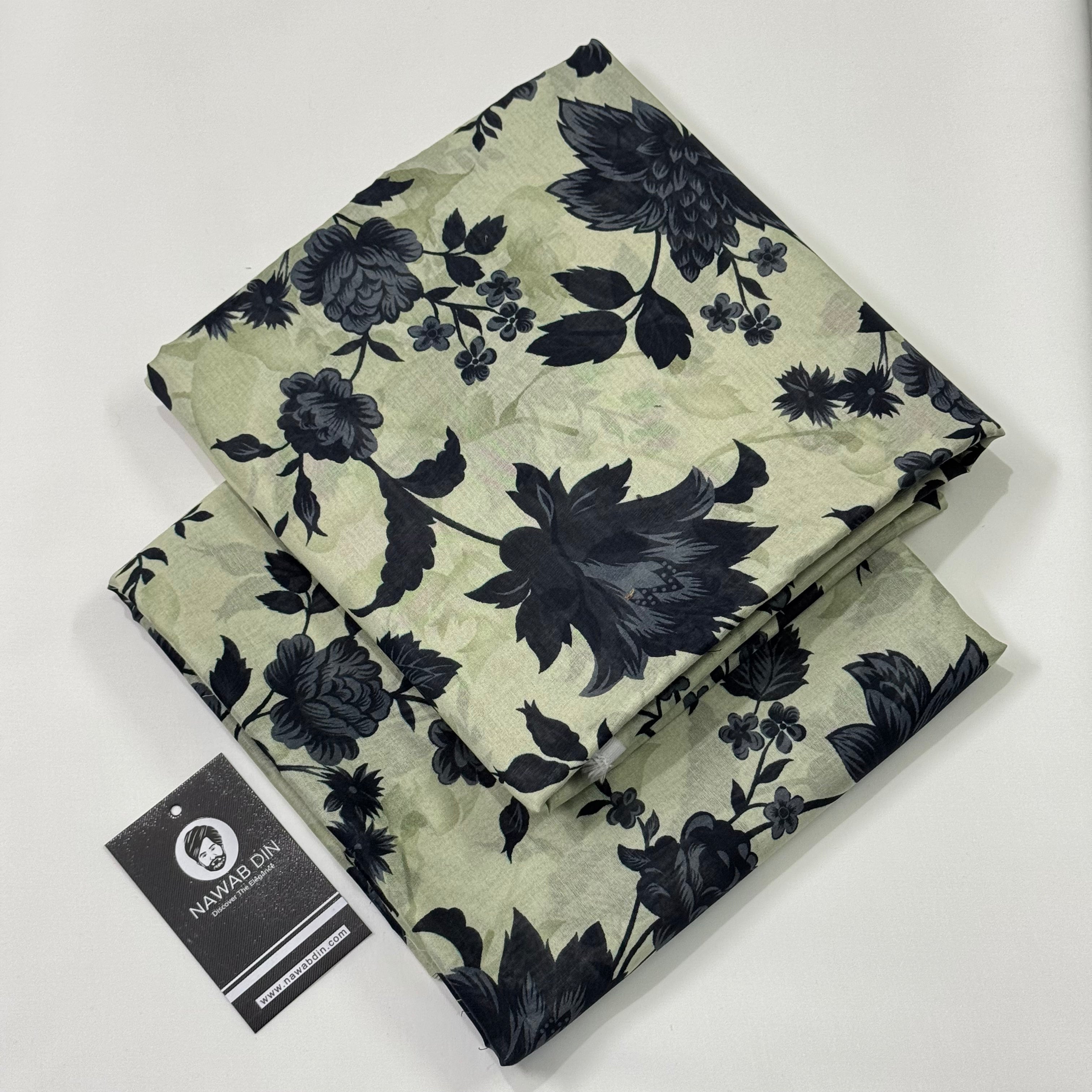 2 Pc Lawn All Over Print - Nawab Din