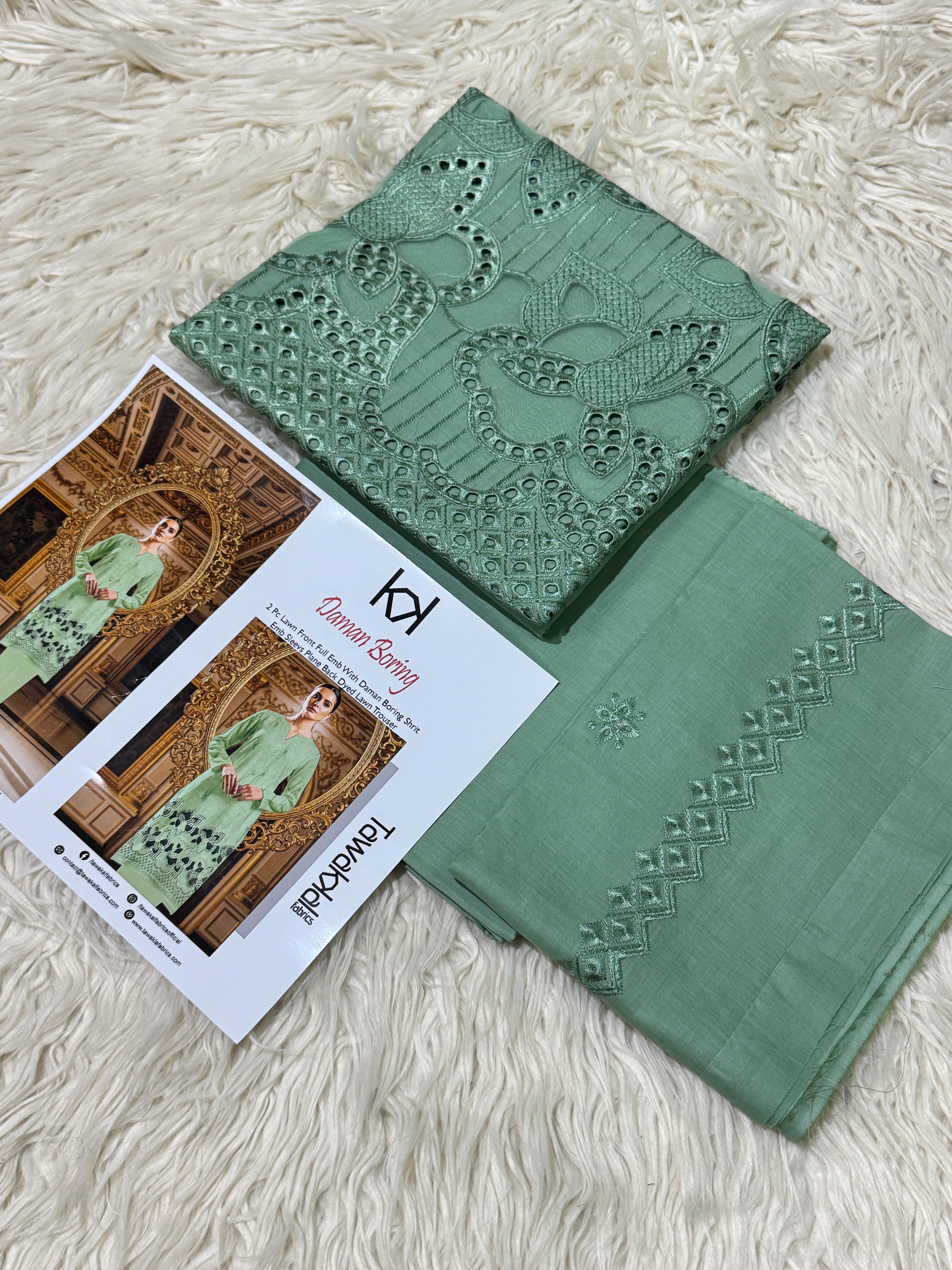 Tawakkal 2Pc Lawn Boring Embroidery Suit