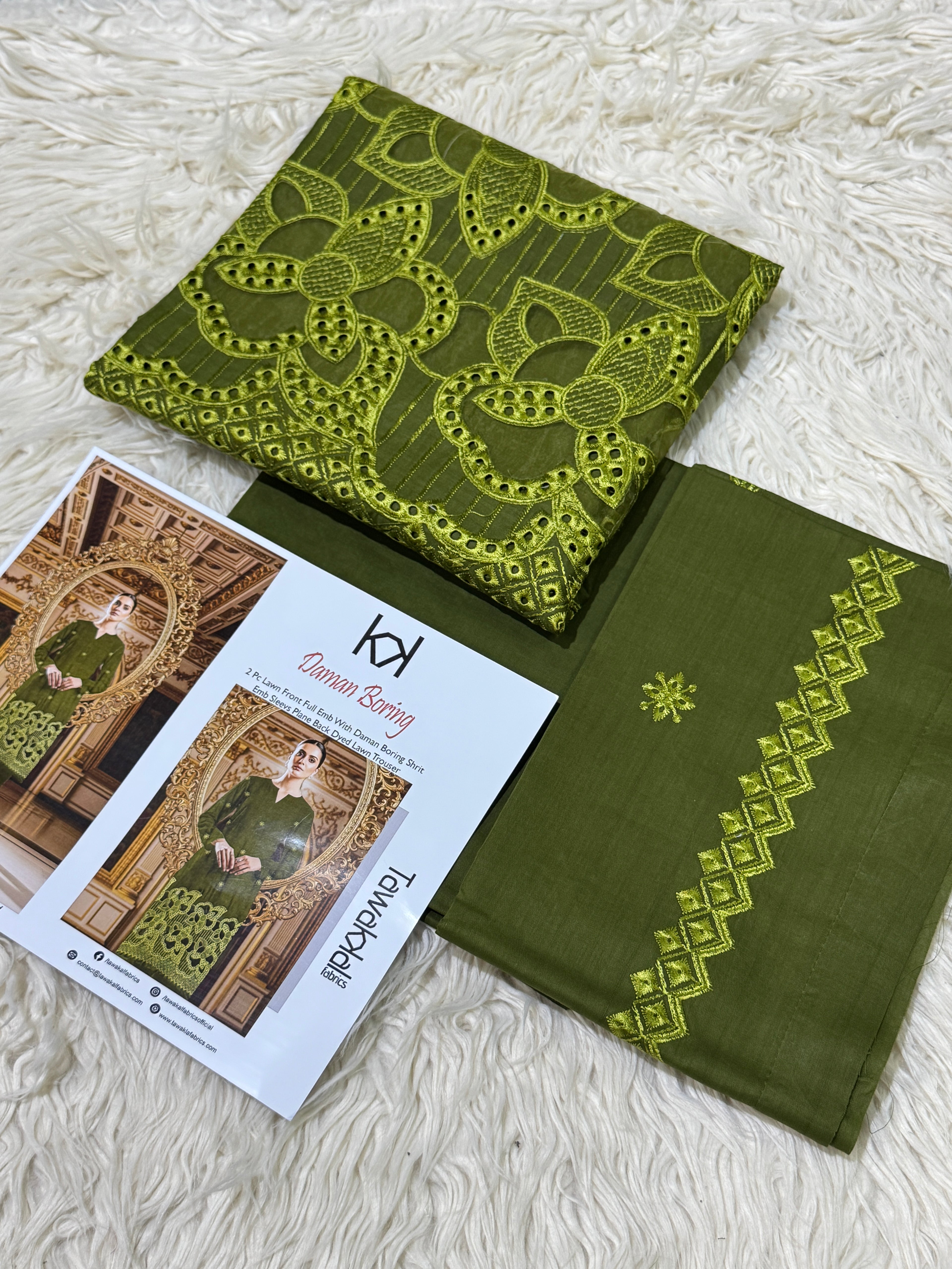 Tawakkal 2Pc Lawn Boring Embroidery Suit