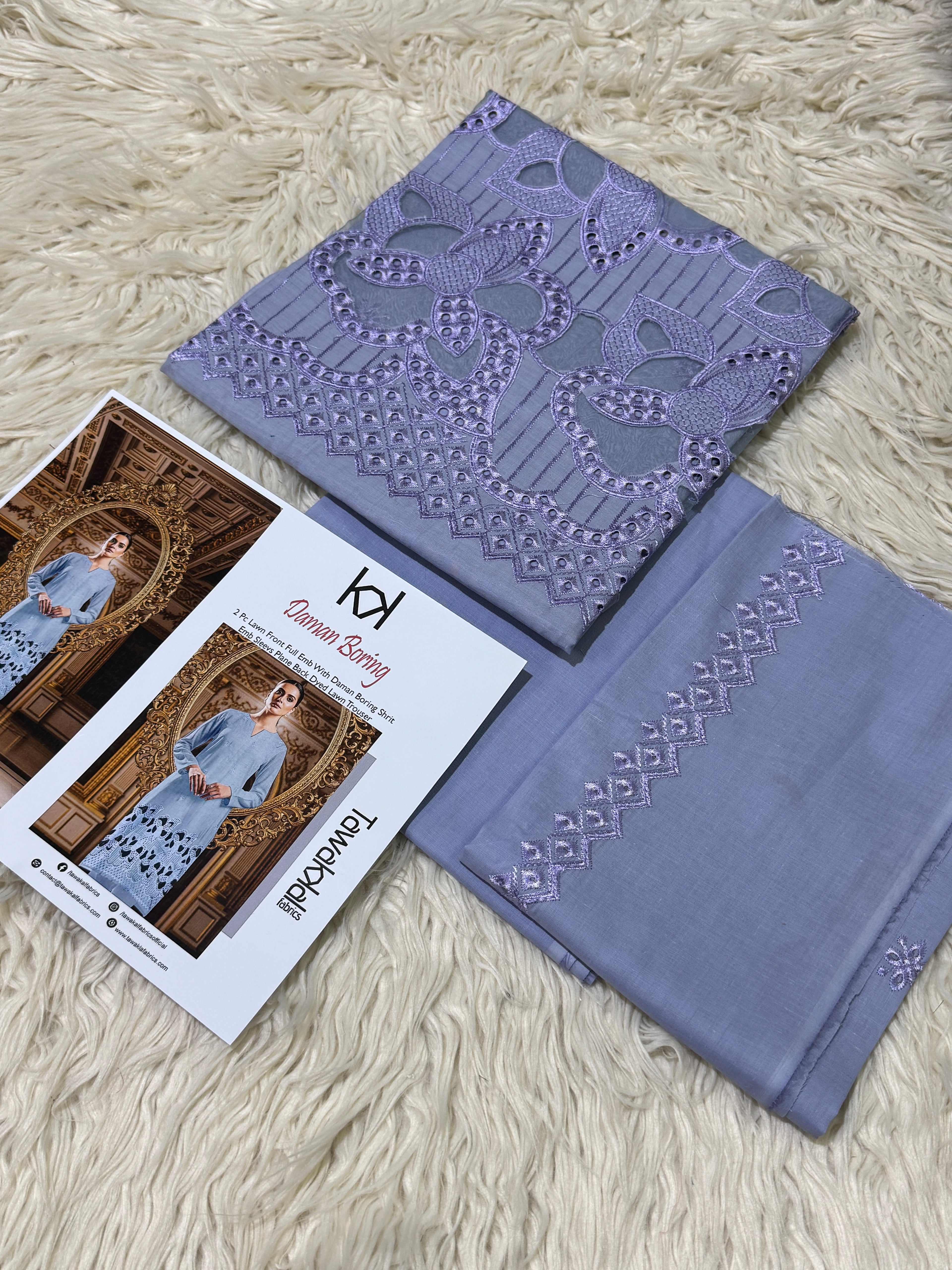 Tawakkal 2Pc Lawn Boring Embroidery Suit