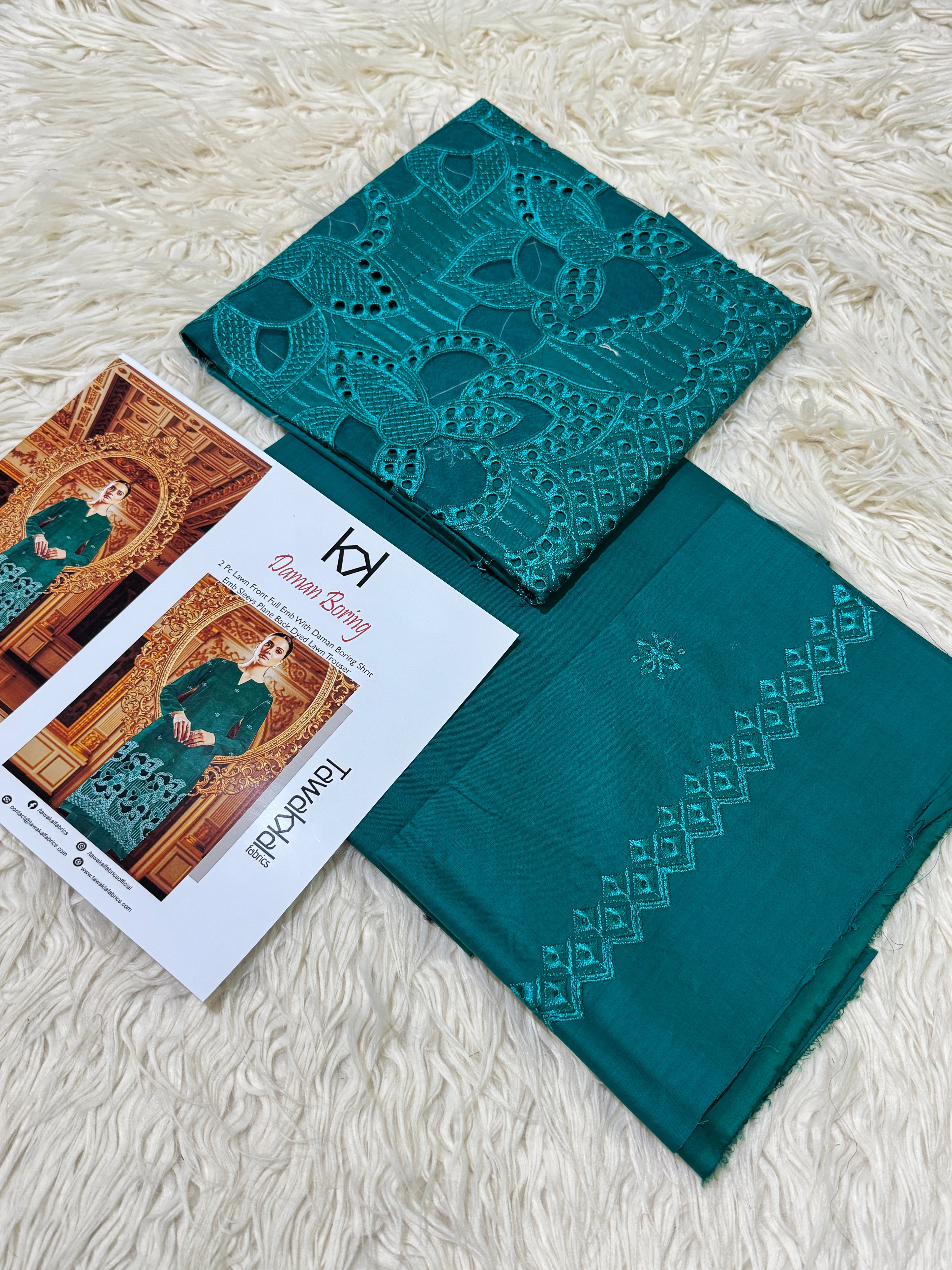 Tawakkal 2Pc Lawn Boring Embroidery Suit