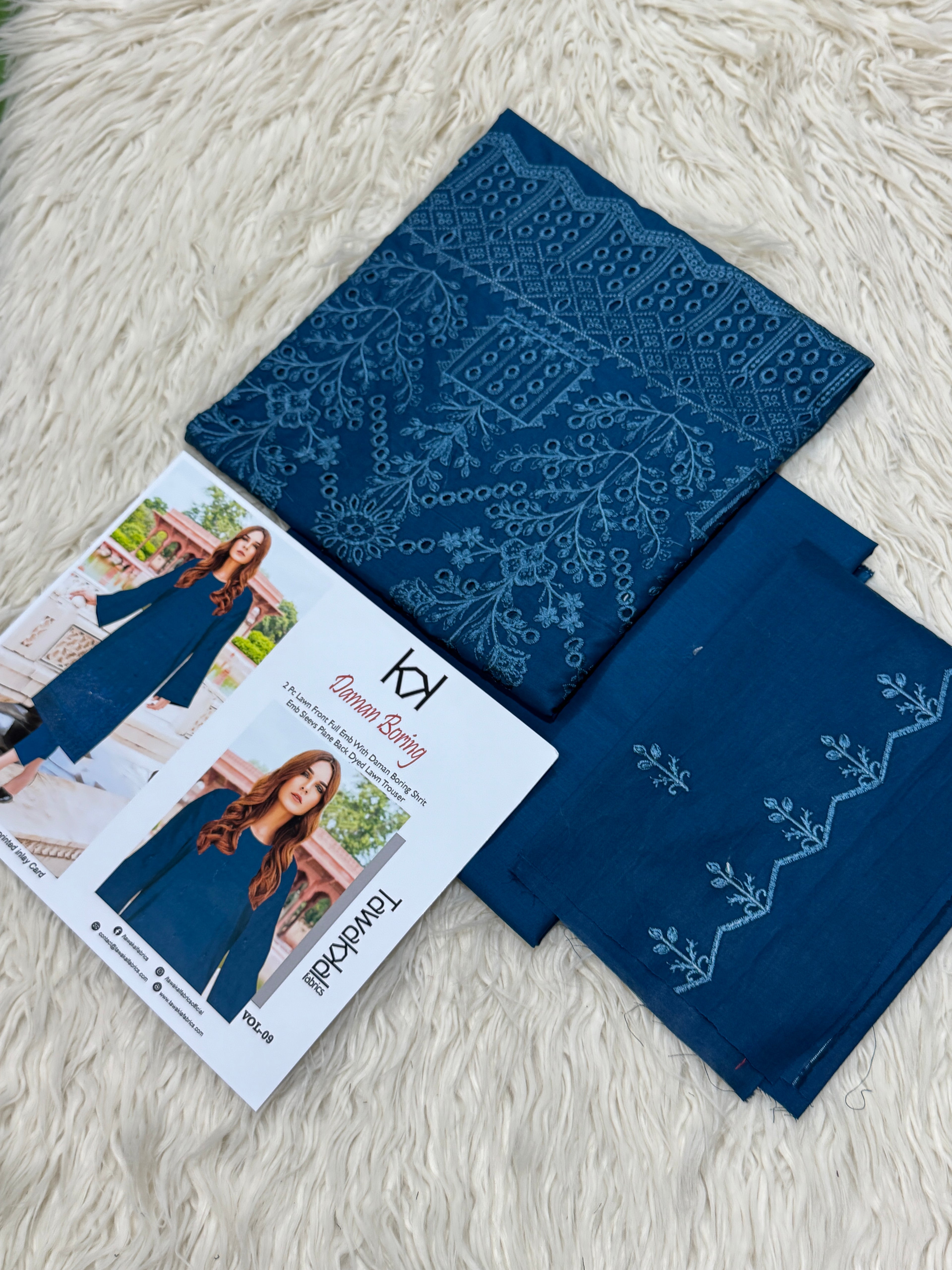 Tawakkal 2Pc Lawn Chikankari Embroidery Suit
