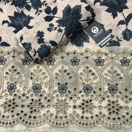 2 Pc Doria Lawn All Over Print With Embroidered Patch - Nawab Din