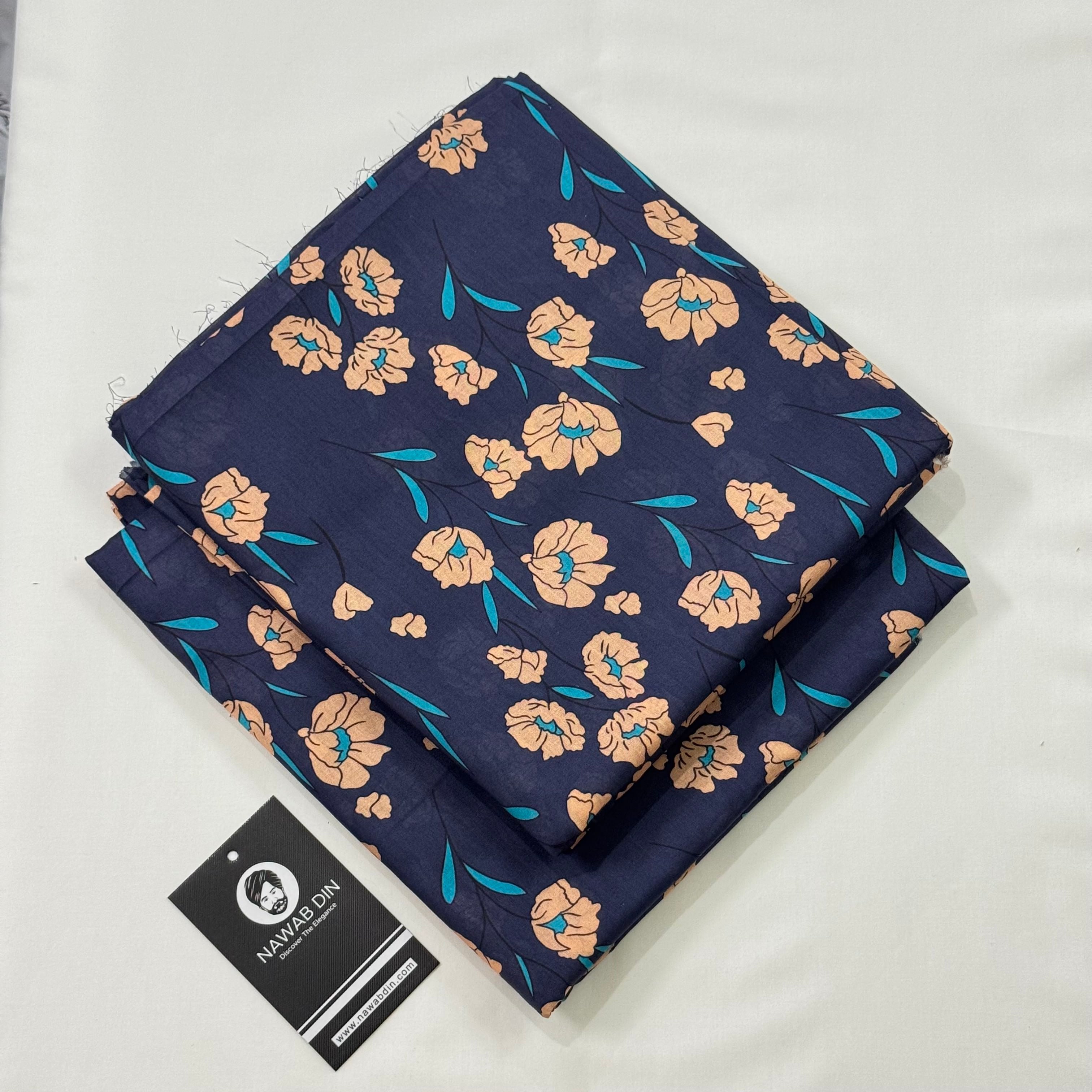2 Pc Lawn All Over Print - Nawab Din