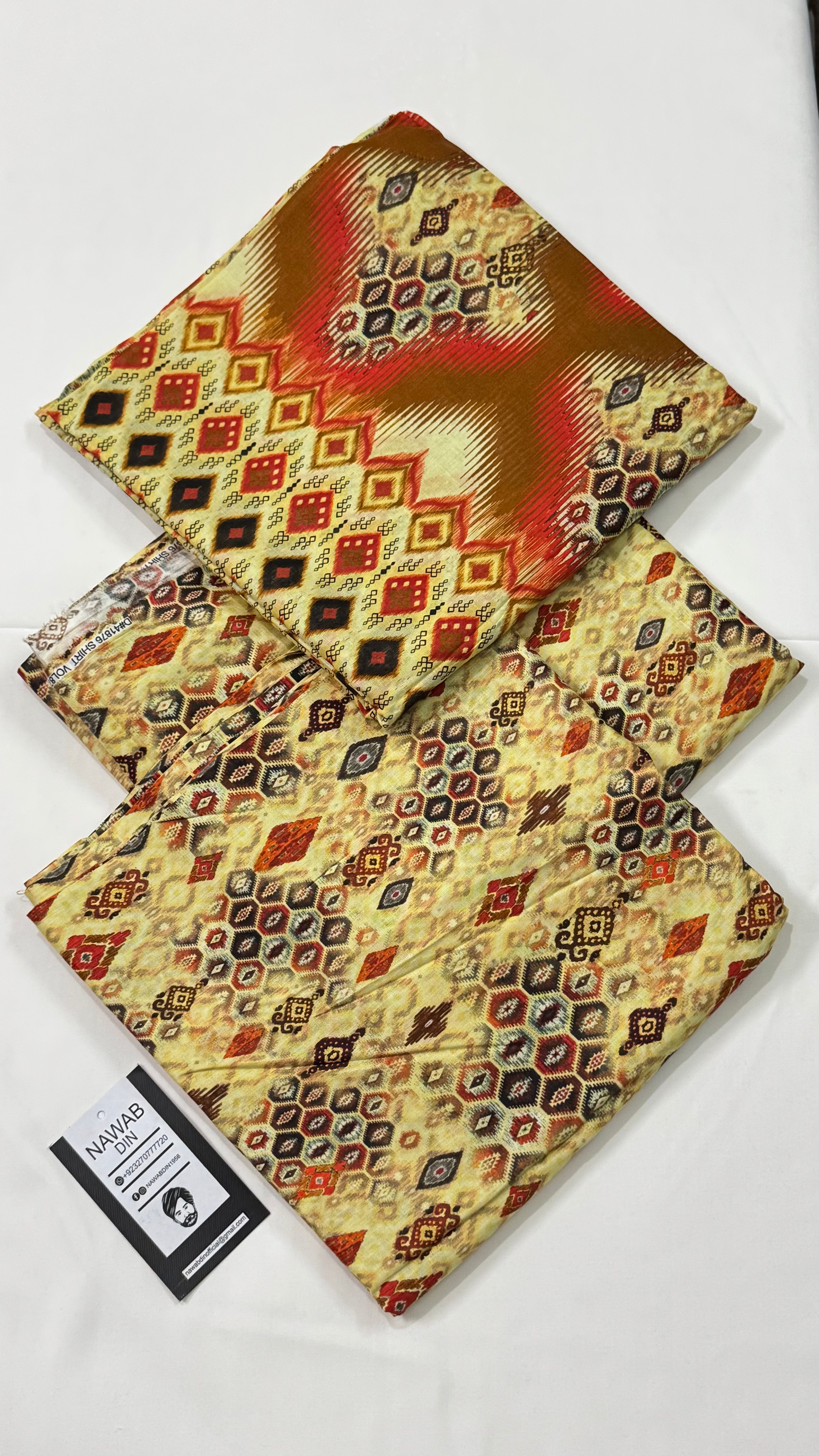 3 Pc Lawn All Over Printed Suit