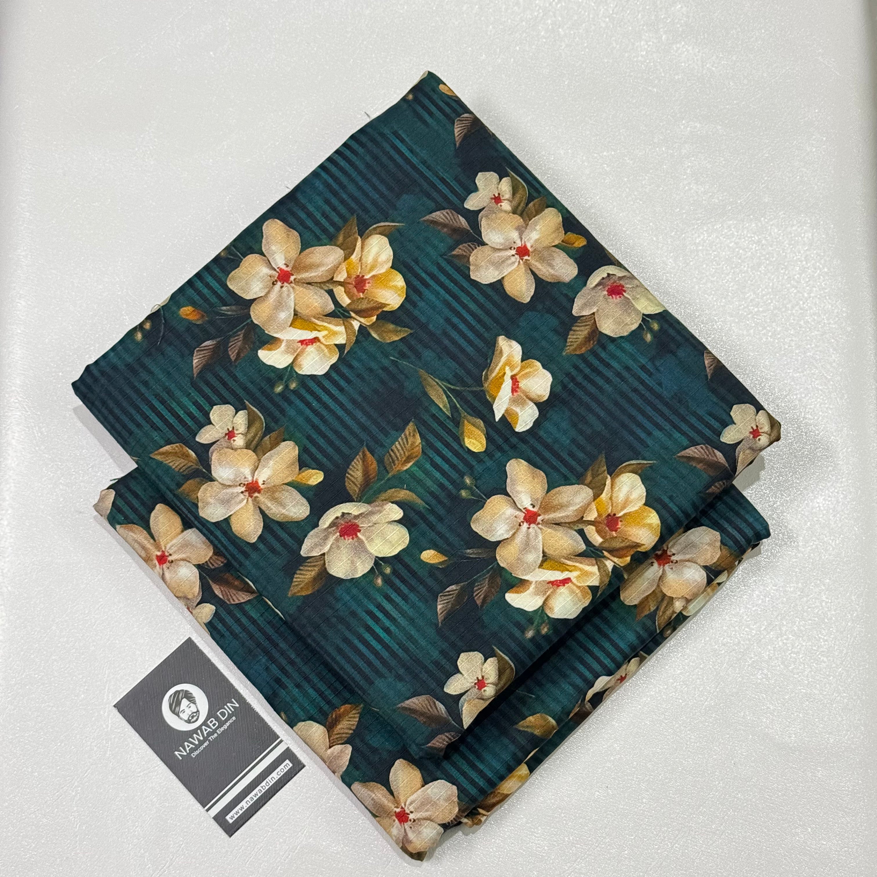 2 Pc Doria Linen Printed Suit