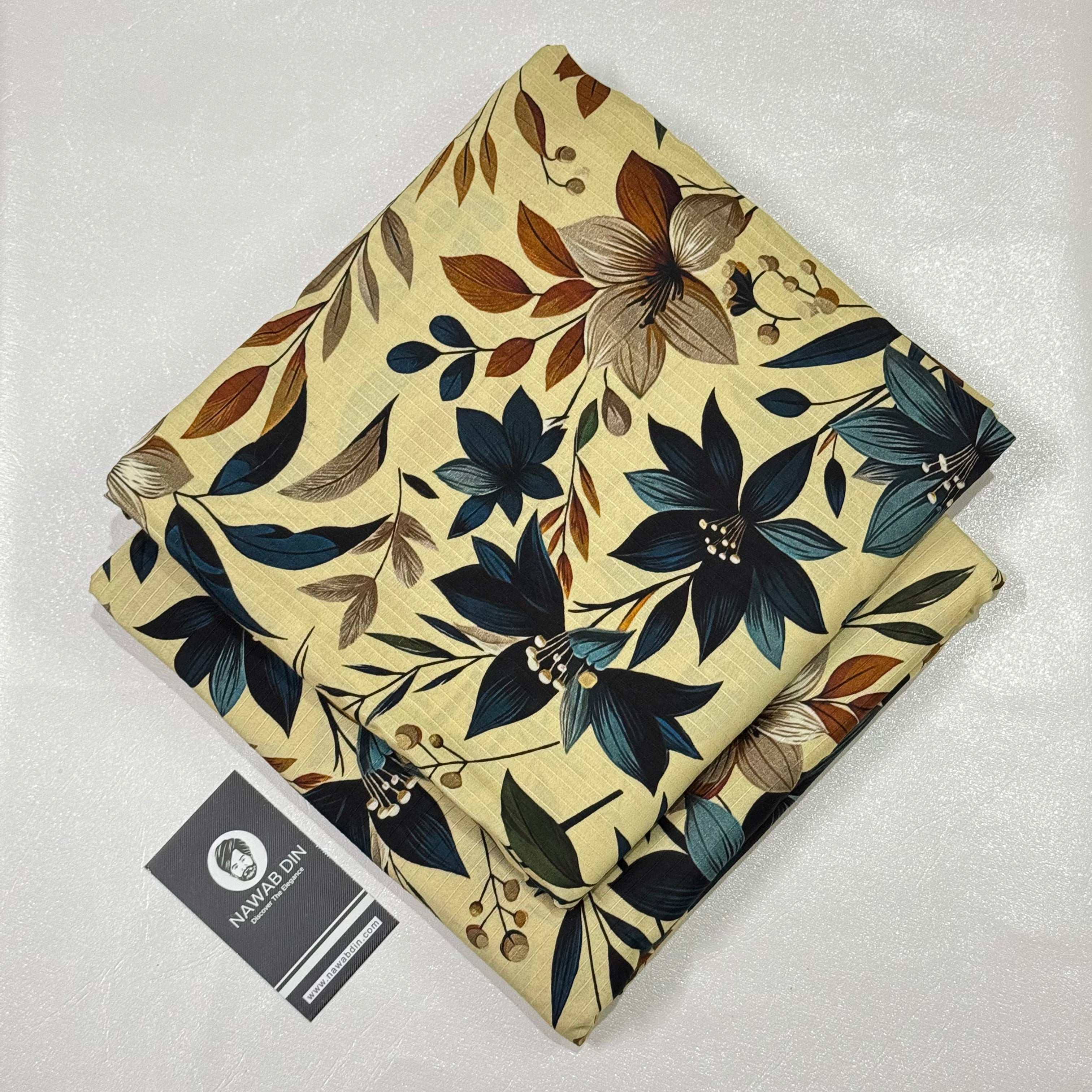 2 Pc Doria Linen Printed Suit