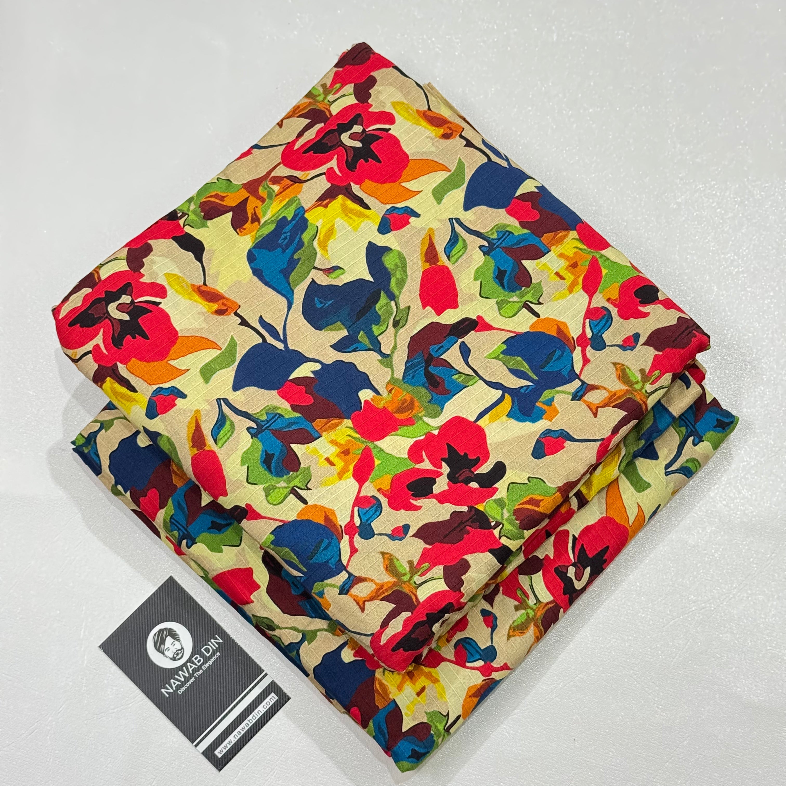 2 Pc Doria Linen Printed Suit